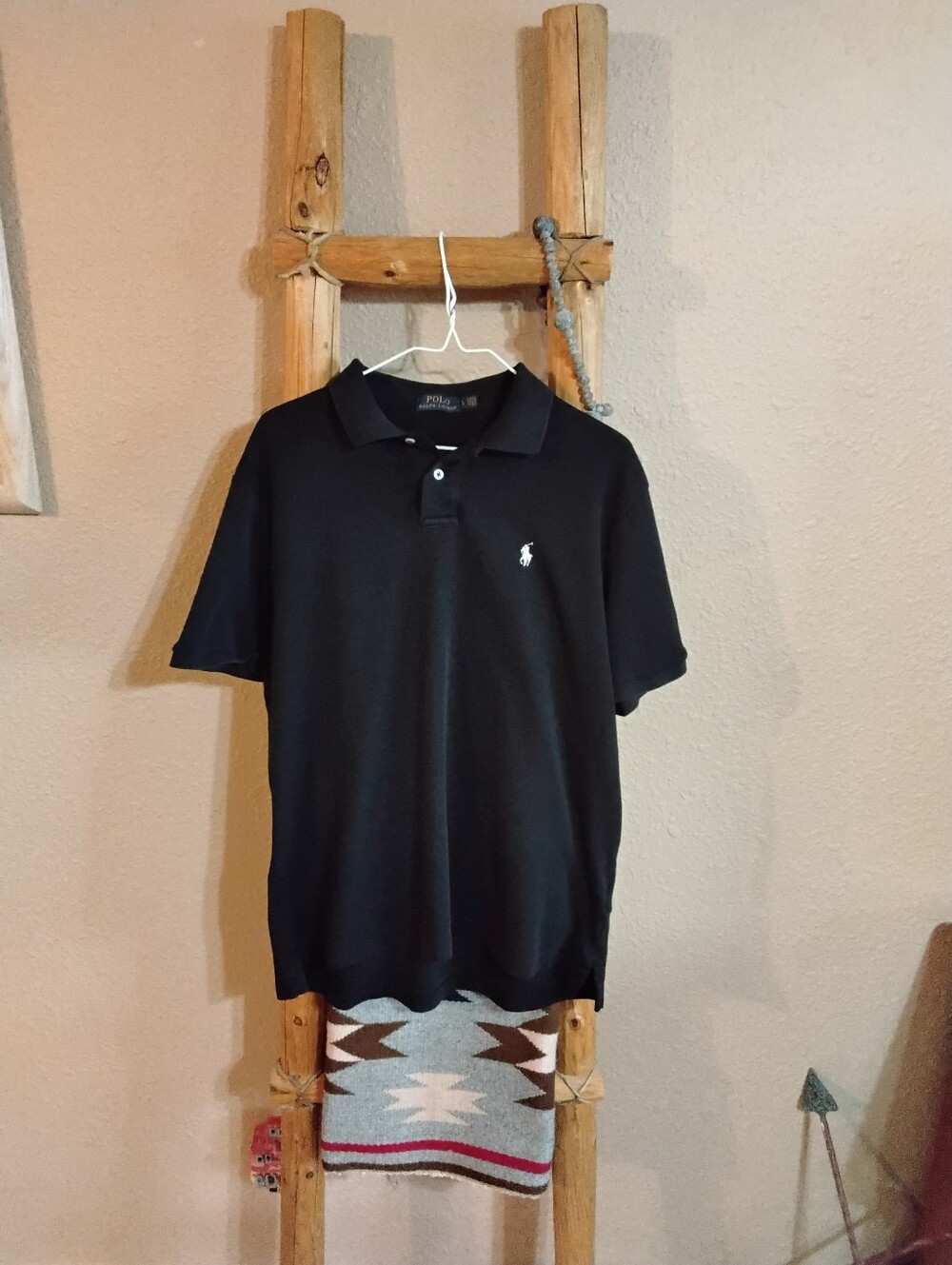 Men's Black Polo by Ralph Lauren Large Polo Shirt. - Picture 2 of 4
